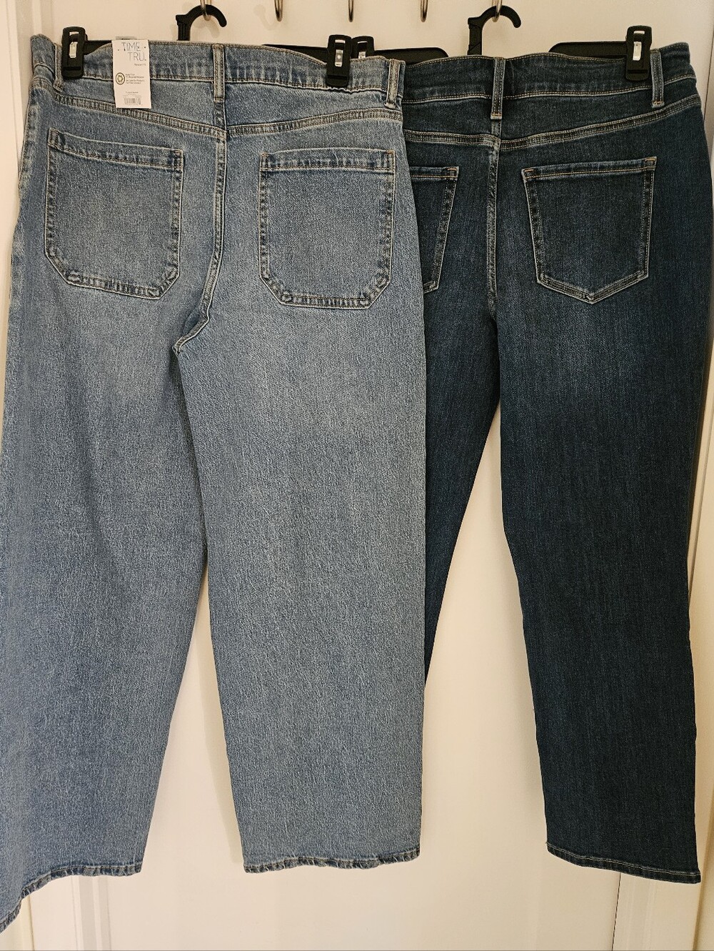Share Time & Tru Denim Lot Of 2 NWT, Relaxed Utility & Mid-Rise Straight Jeans - Picture 2 of 4